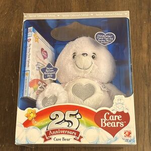 Care Bears 25th Anniversary White Plush with Silver Heart